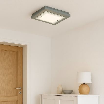 Argon 7269 - Плафон TABOR 2xE27/15W/230V 32x32 см сив