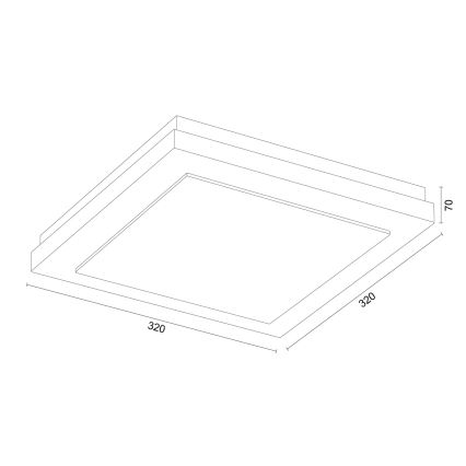 Argon 7269 - Плафон TABOR 2xE27/15W/230V 32x32 см сив