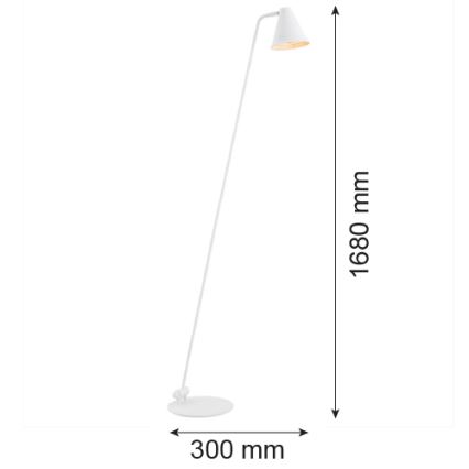 Argon 8001 - Лампион AVALONE 1xE27/15W/230V бял