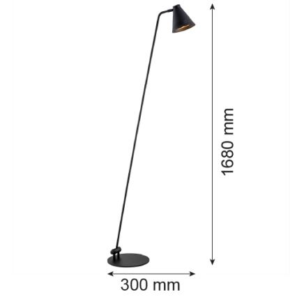 Argon 8003 - Лампион AVALONE 1xE27/15W/230V черен
