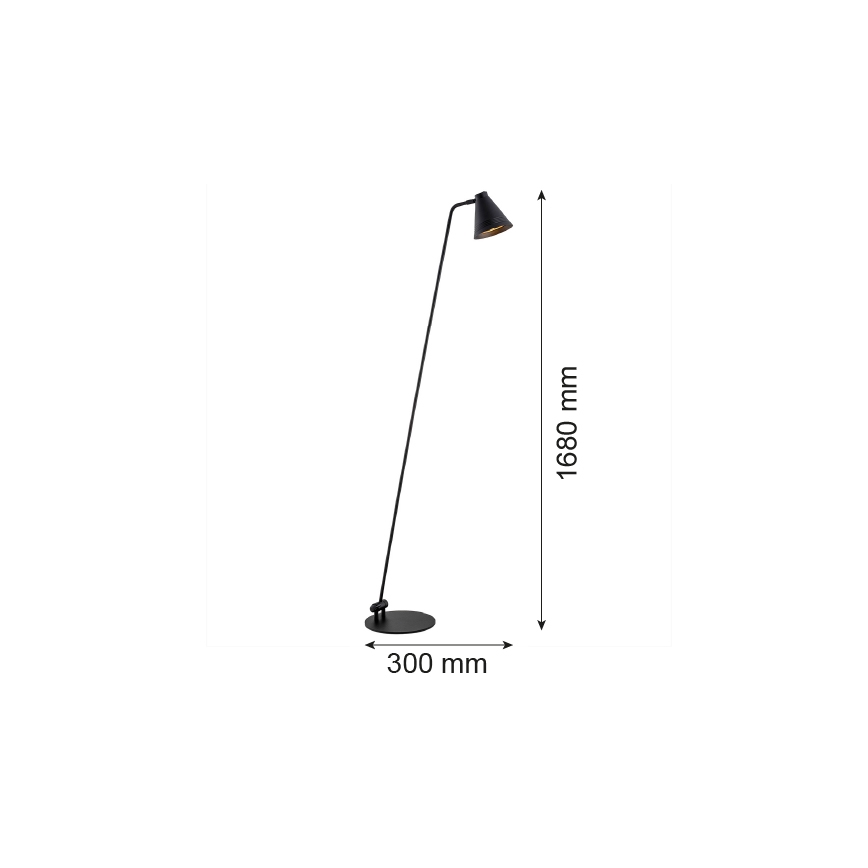 Argon 8003 - Лампион AVALONE 1xE27/15W/230V черен
