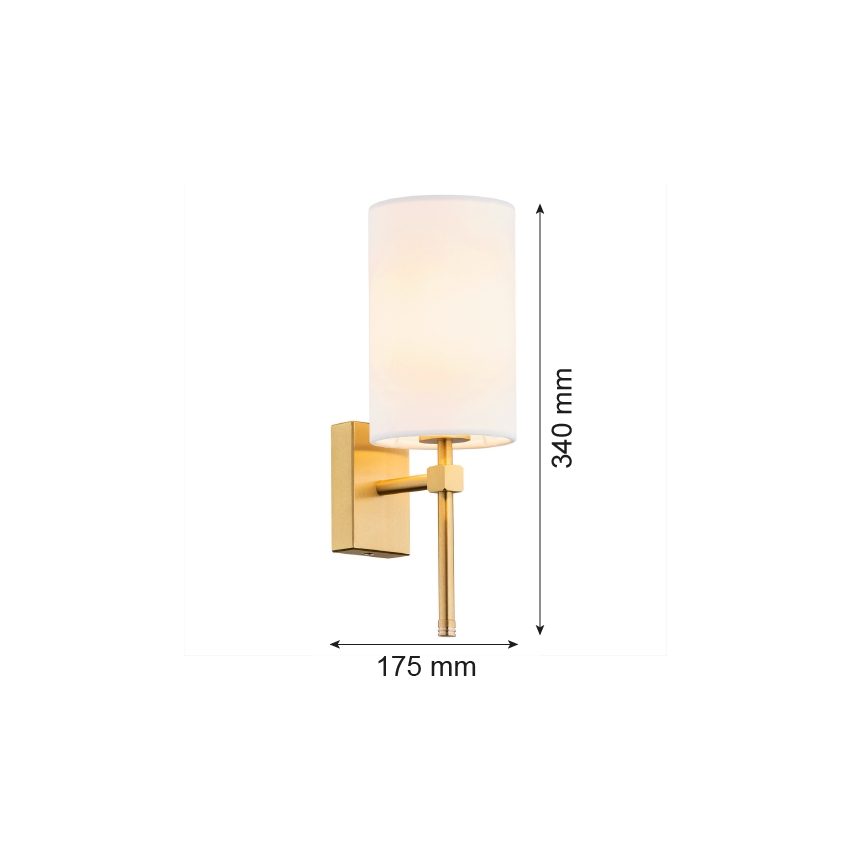 Argon 8034 - Аплик ABRUZZO 1xE14/7W/230V месинг/бял