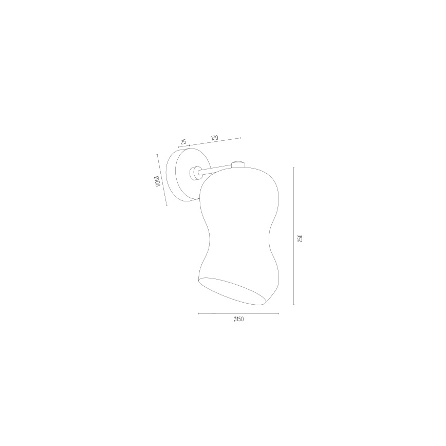 Argon 8046 - Аплик SALERNO 1xE27/15W/230V златист