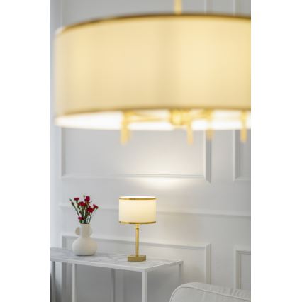 Argon 8049 - Настолна лампа ABBANO 1xE27/15W/230V месинг/черна