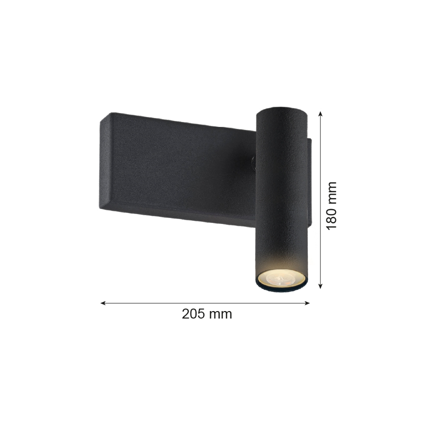 Argon 8065 - Стенен спот ETNA 1xG9/6W/230V черен