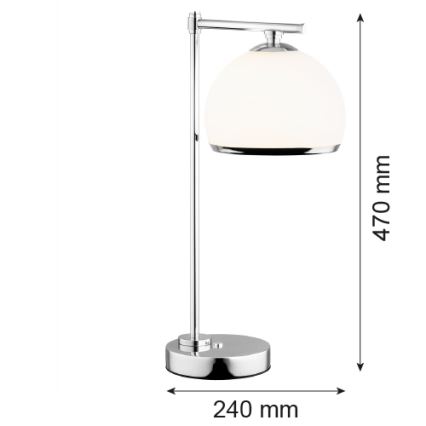 Argon 8121 -  Настолна лампа MARBELLA 1xE27/15W/230V лъскав хром