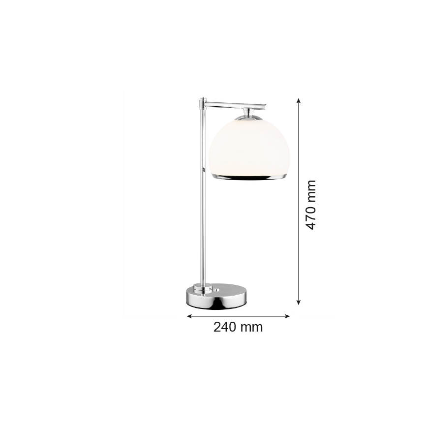 Argon 8121 -  Настолна лампа MARBELLA 1xE27/15W/230V лъскав хром