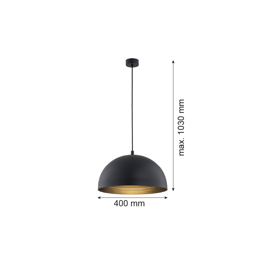 Argon 8242 - Пендел BONITA 1xE27/15W/230V черен