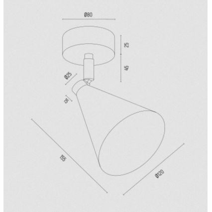 Argon 8279 - Спот LUCINDA 1xE14/7W/230V черен/златист