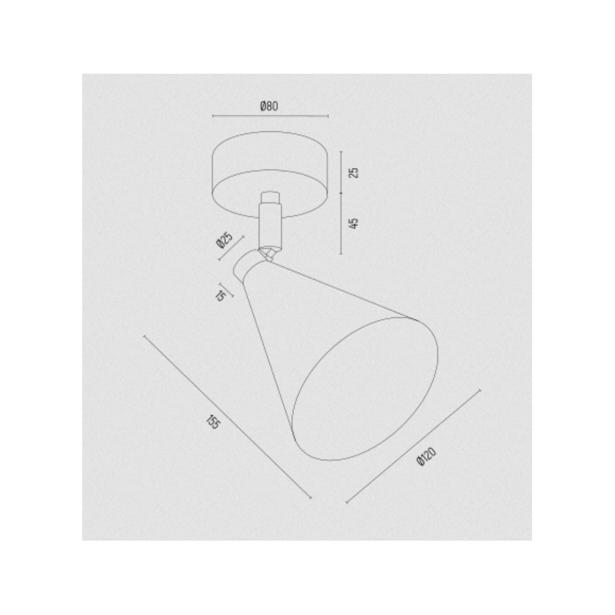 Argon 8279 - Спот LUCINDA 1xE14/7W/230V черен/златист