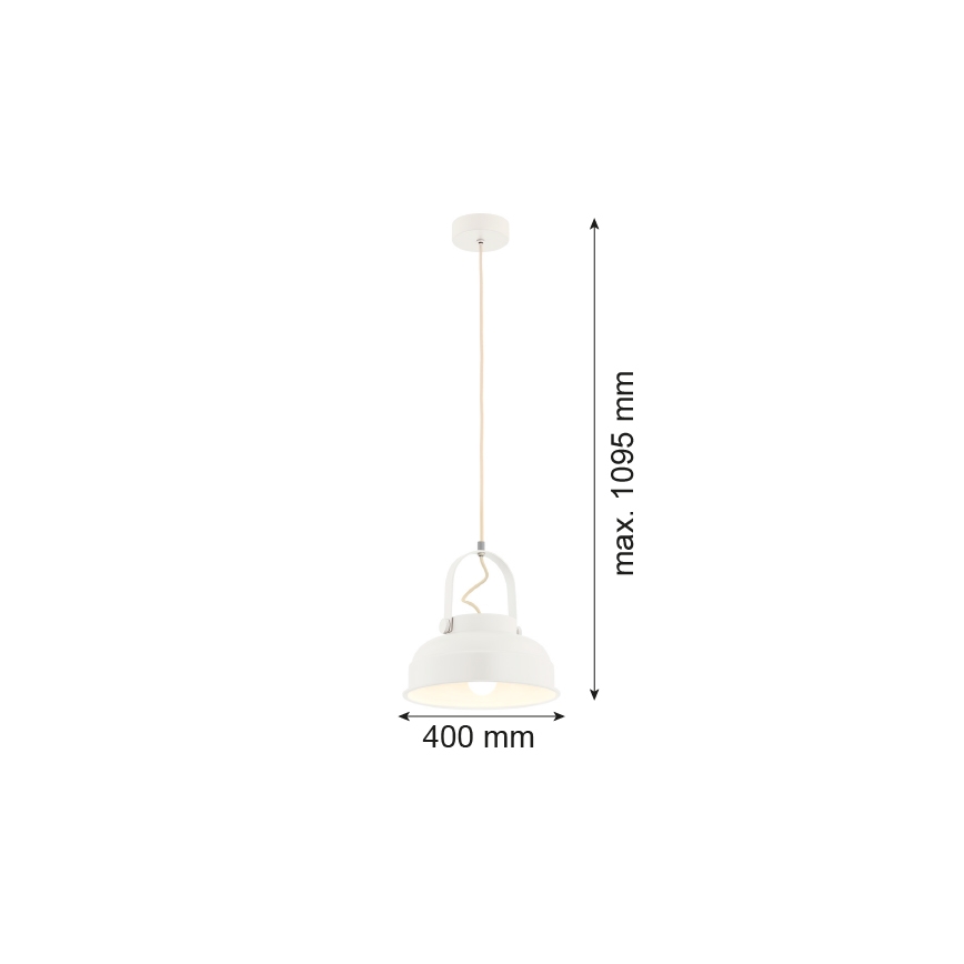 Argon 8284 - Пендел DAKOTA 1xE27/15W/230V бял