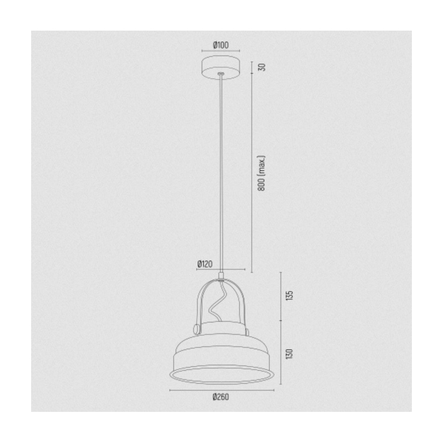Argon 8285 - Пендел DAKOTA 1xE27/15W/230V черен