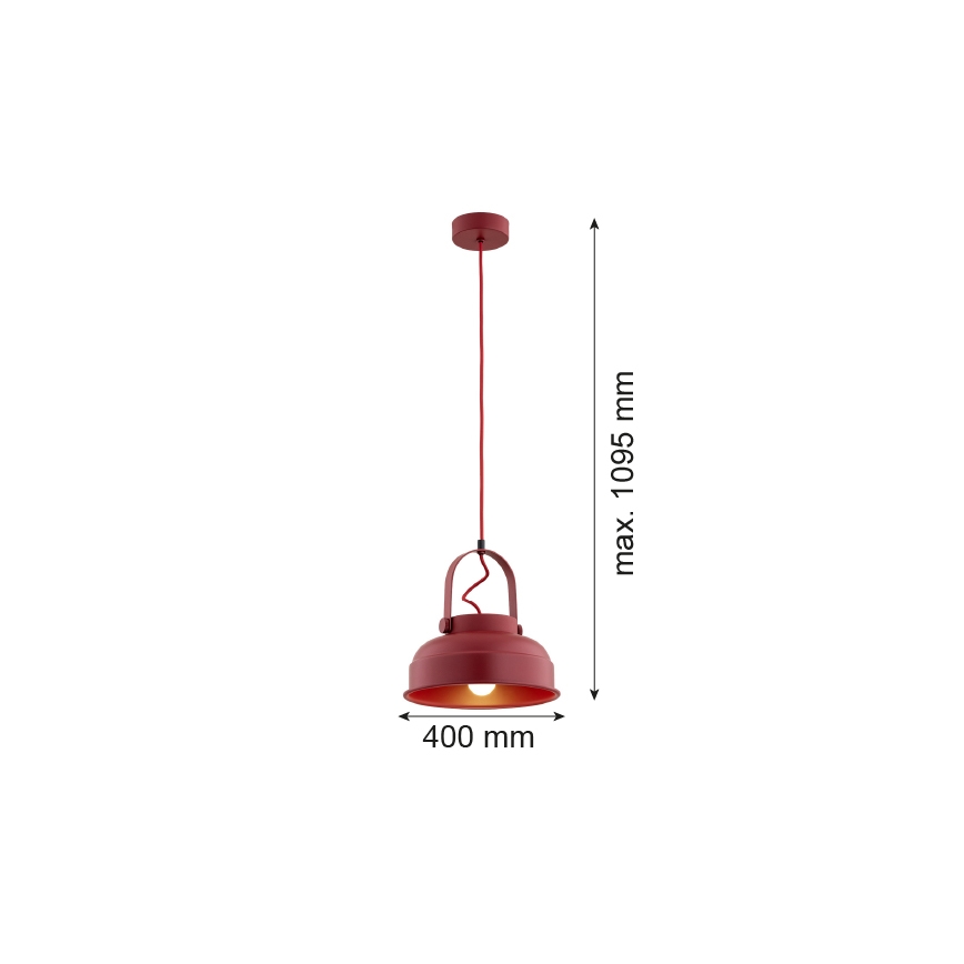 Argon 8286 - Пендел DAKOTA 1xE27/15W/230V червен