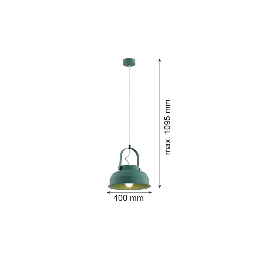 Argon 8287 - Пендел DAKOTA 1xE27/15W/230V зелен