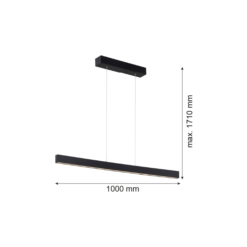 Argon 8303 - LED Пендел BALANS LED/35W/230V 3000K черен