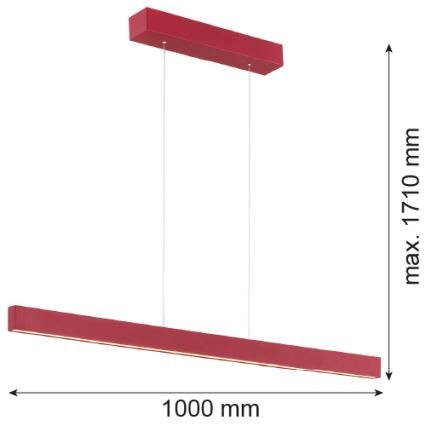 Argon 8304 - LED Пендел BALANS LED/35W/230V 3000K червен