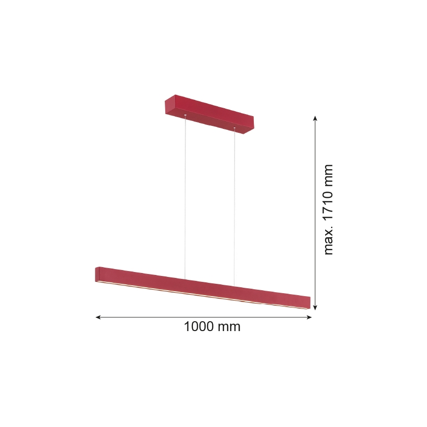 Argon 8304 - LED Пендел BALANS LED/35W/230V 3000K червен