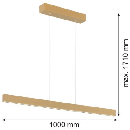 Argon 8306 - LED Пендел BALANS LED/35W/230V 3000K златист