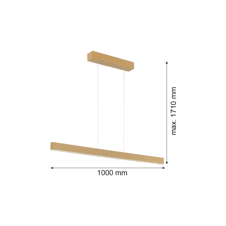 Argon 8306 - LED Пендел BALANS LED/35W/230V 3000K златист