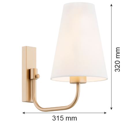 Argon 8312 - Аплик SAFIANO 1xE27/15W/230V златист