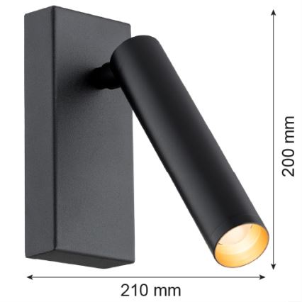 Argon 8328 - LED Стенен спот RIO LED/4,2W/230V 3000K черен