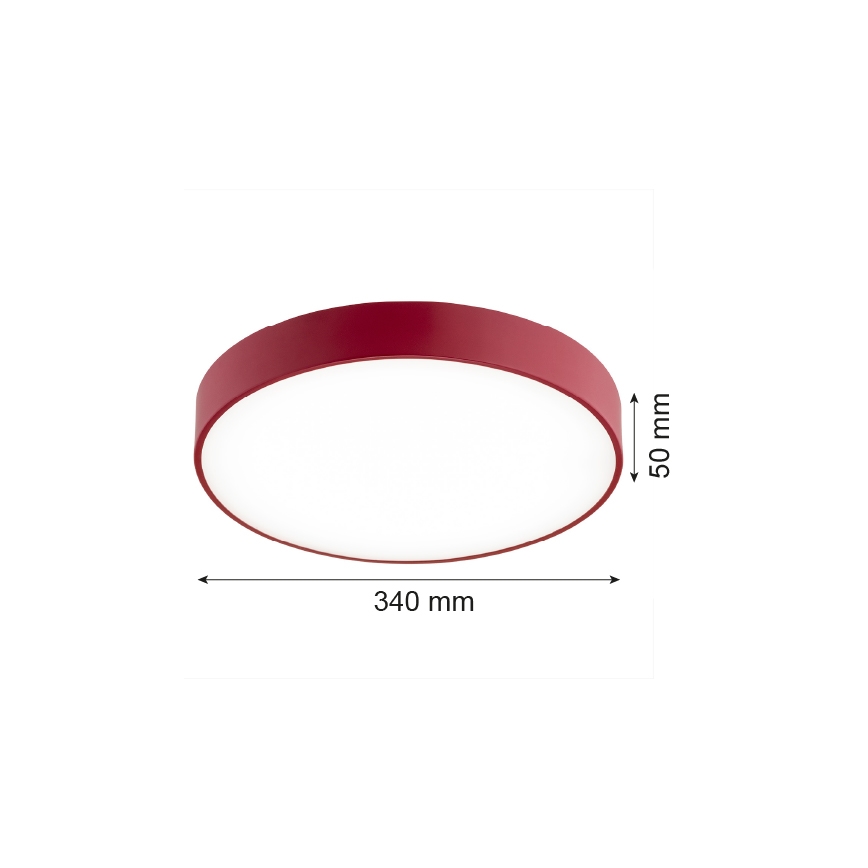 Argon 8334 - LED Плафониера TIAMO LED/22W/230V 4000K червен