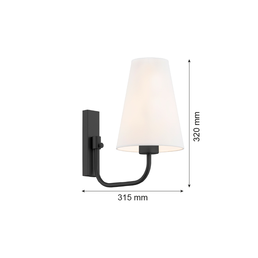 Argon 8376 - Аплик SAFIANO 1xE27/15W/230V черен