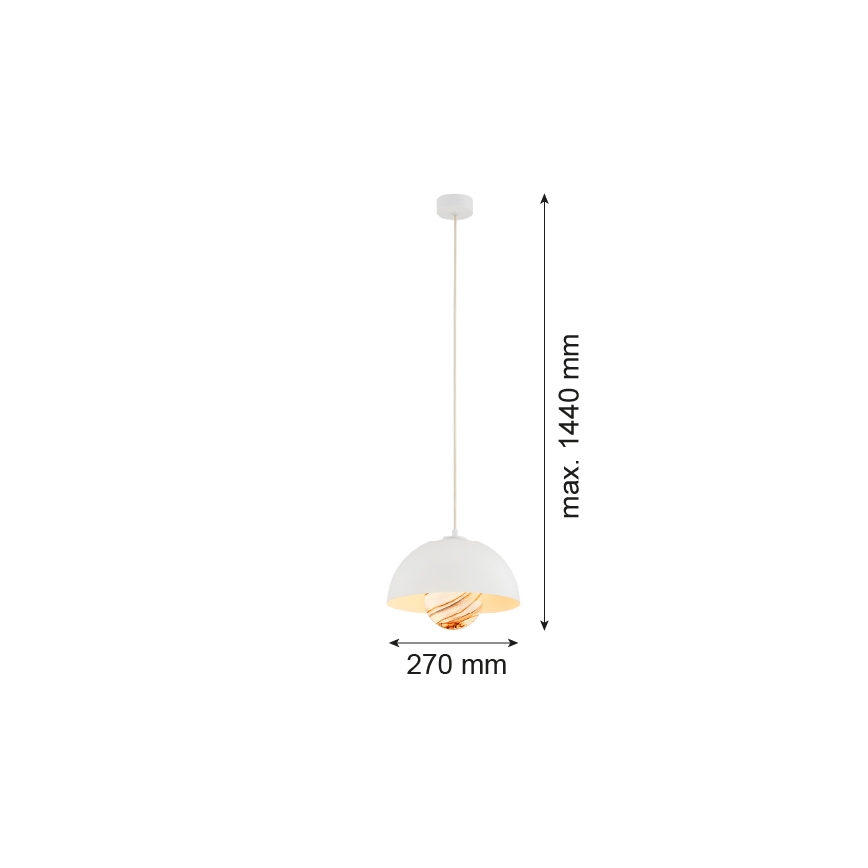Argon 8443 - Пендел PIAVA 1xE14/7W/230V алабастър бял