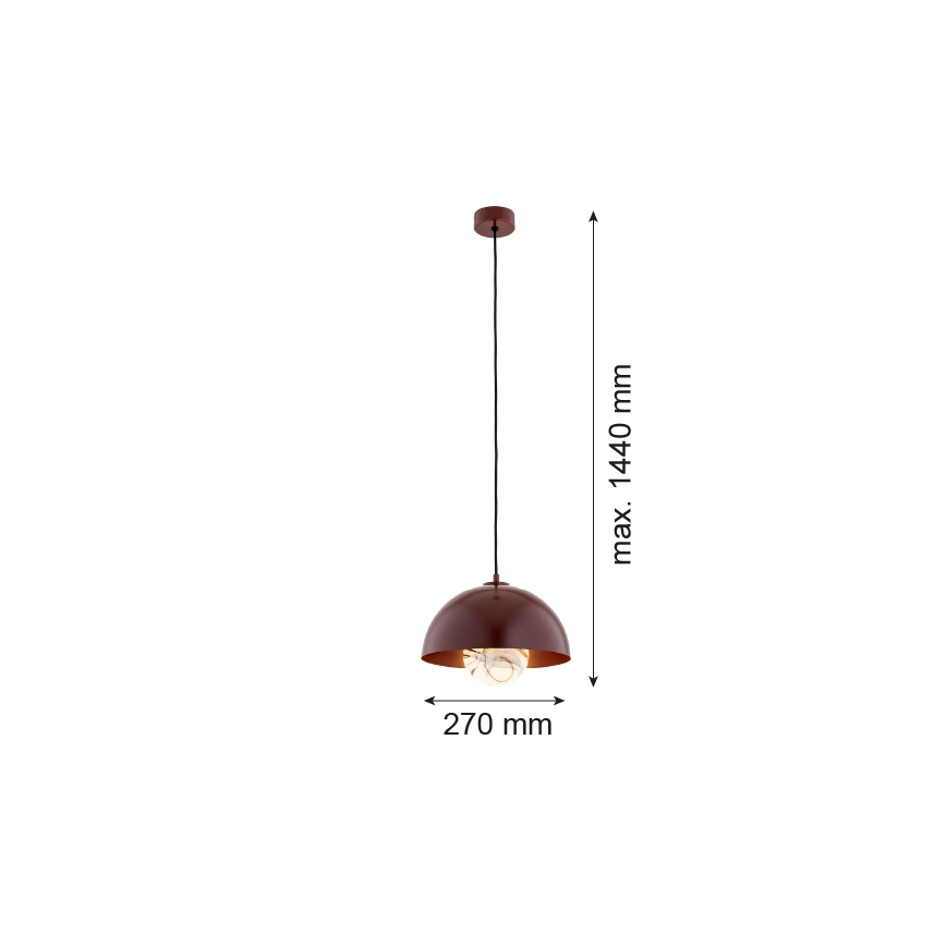 Argon 8444 - Пендел PIAVA 1xE14/7W/230V алабастър кафяв
