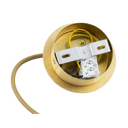 Argon 8448 - Пендел ALMIROS 1xE27/15W/230V Ø 30 см алабастър златист