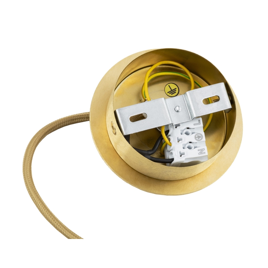 Argon 8448 - Пендел ALMIROS 1xE27/15W/230V Ø 30 см алабастър златист