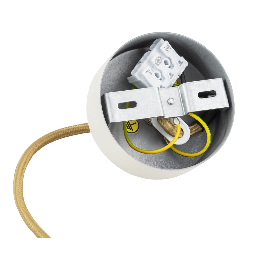Argon 8451 - Пендел ALMIROS 1xE14/7W/230V Ø 12 см алабастър бял/златист