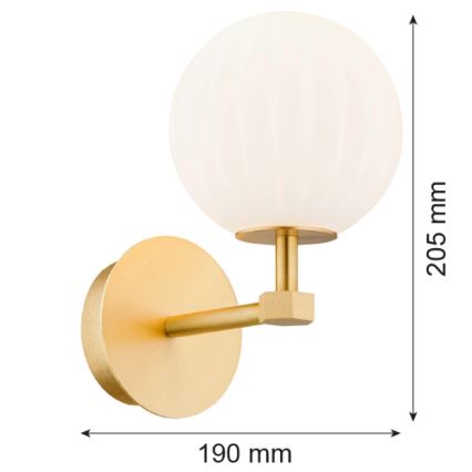 Argon 8502 - Аплик PALOMA 1xE14/7W/230V златист/бял