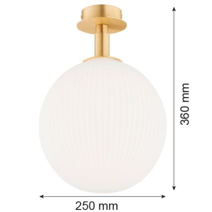 Argon 8505 - Плафон PALOMA 1xE27/15W/230V златист/бял