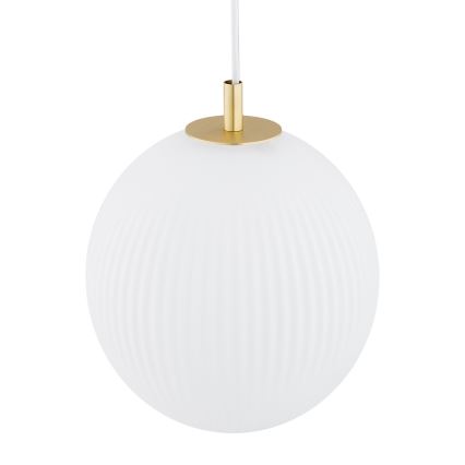 Argon 8507 - Пендел PALOMA 1xE27/15W/230V Ø 25 см златист/бял