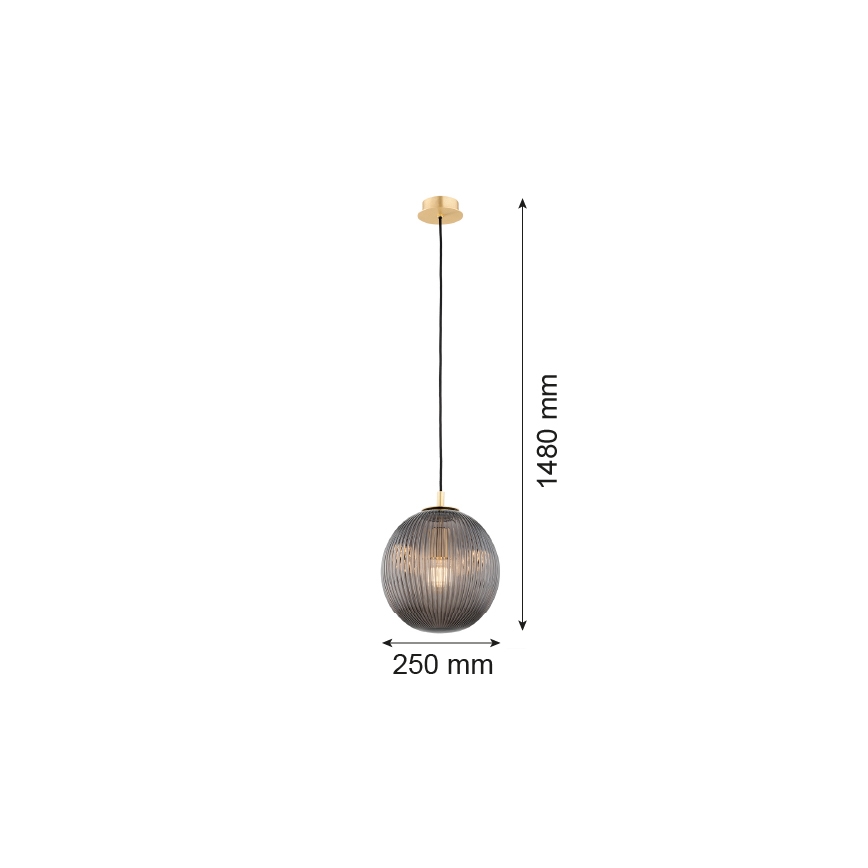 Argon 8513 - Пендел PALOMA 1xE27/15W/230V Ø 25 см златист/черен