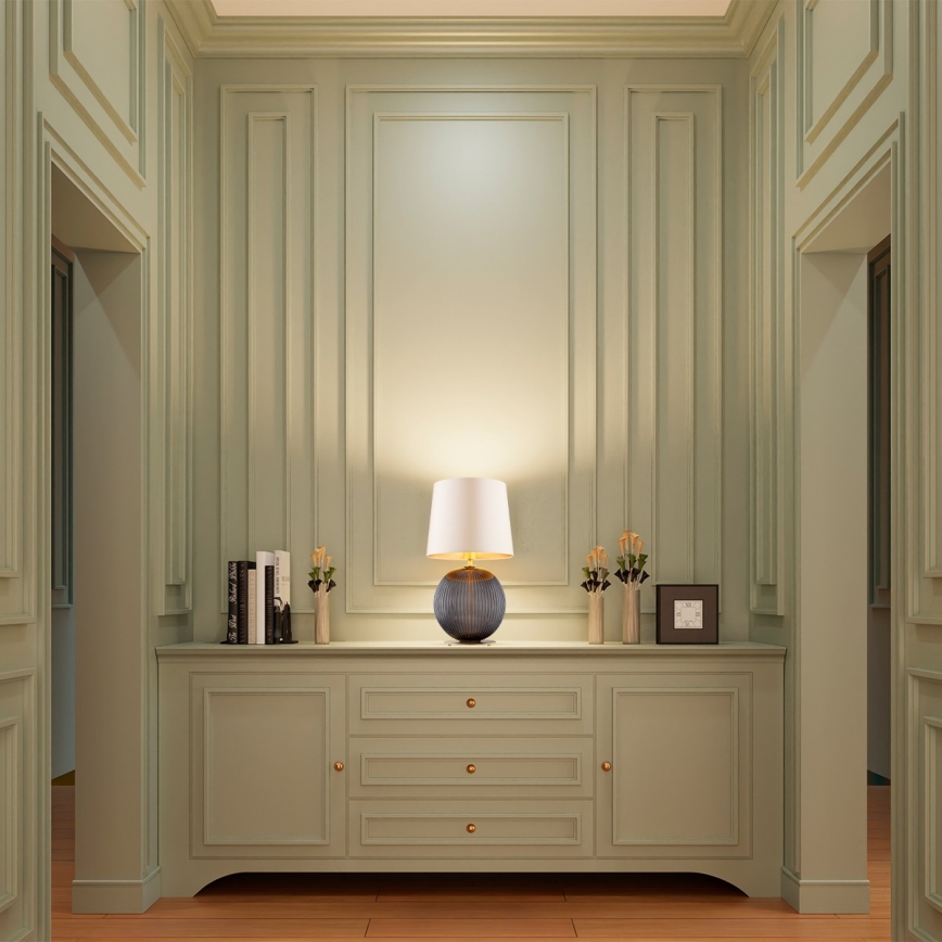 Argon 8538 - Настолна лампа HAMILTON 1xE27/15W/230V 54 см кремав/черен