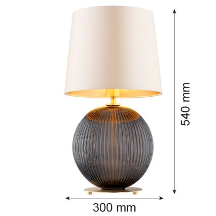 Argon 8538 - Настолна лампа HAMILTON 1xE27/15W/230V 54 см кремав/черен