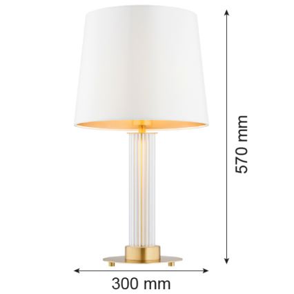 Argon 8540 - Настолна лампа HAMPTON 1xE27/15W/230V 57 см бял