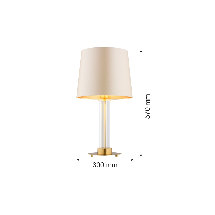 Argon 8541 - Настолна лампа HAMPTON 1xE27/15W/230V 57 см  бежов
