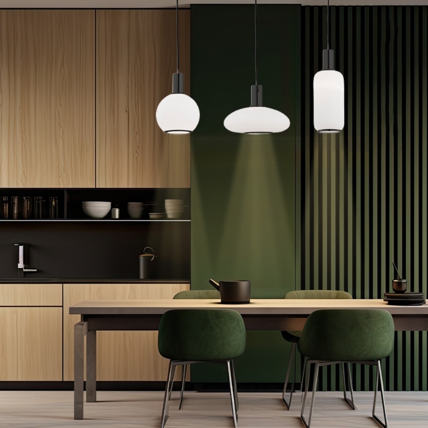 Argon 8563 - Пендел SAGUNTO PLUS 1xE27/15W/230V Ø 14 см черен