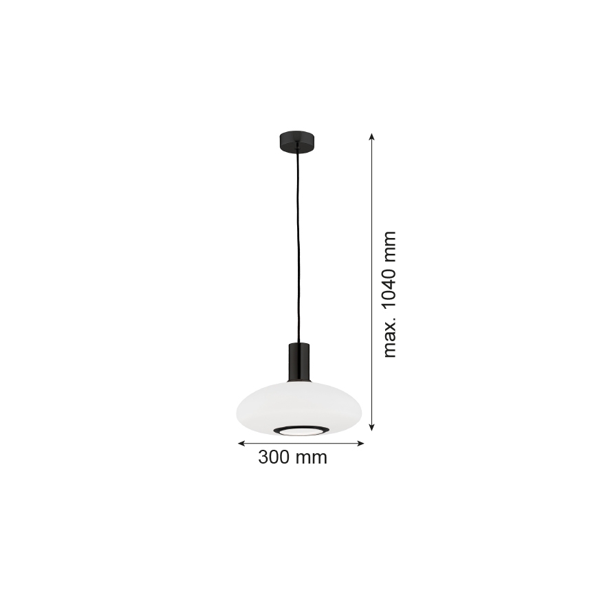 Argon 8565 - Пендел SAGUNTO PLUS 1xE27/15W/230V Ø 30 см  черен