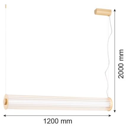Argon 8624 - LED Пендел HAMPTON LED/90W/230V 3000K 120 см месинг