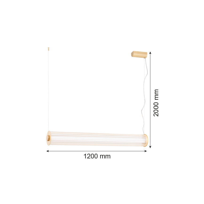 Argon 8624 - LED Пендел HAMPTON LED/90W/230V 3000K 120 см месинг