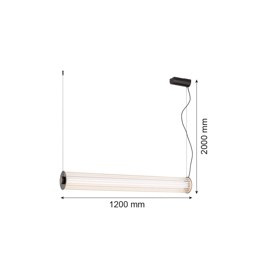Argon 8625 - LED Пендел HAMPTON LED/90W/230V 3000K 120 см черен