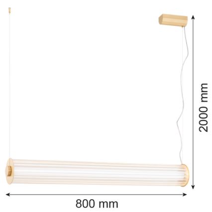 Argon 8627 - LED Пендел HAMPTON LED/60W/230V 3000K 80 см месинг