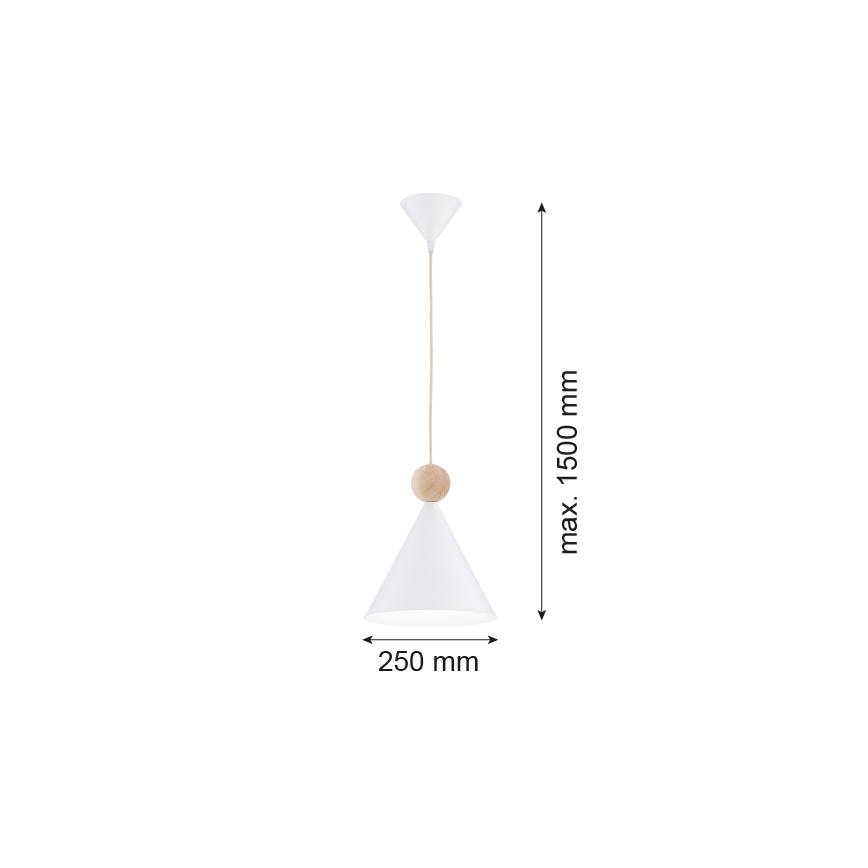 Argon 8629 - Пендел KEGEL 1xE27/15W/230V бял