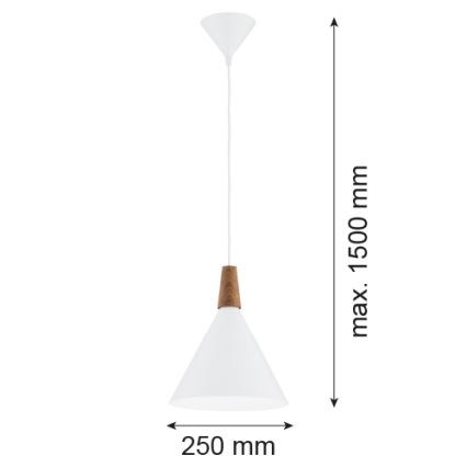 Argon 8630 - Пендел KEGEL 1xE27/15W/230V бял