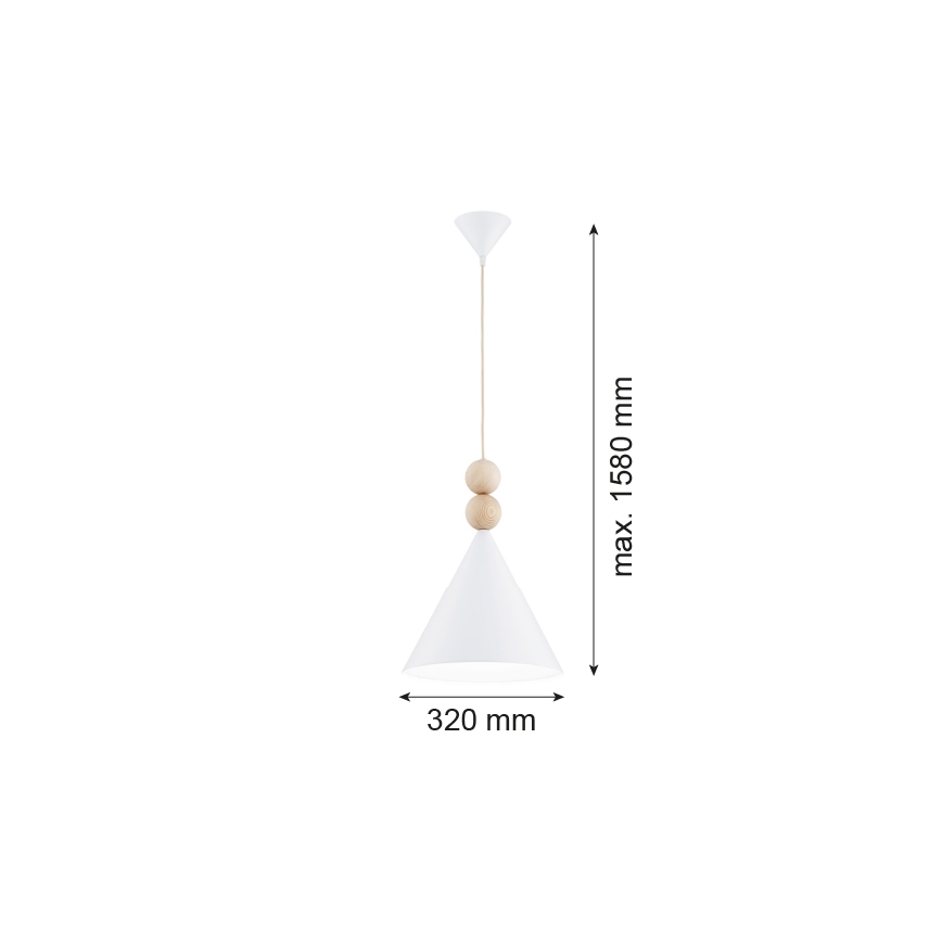 Argon 8632 - Пендел KEGEL 1xE27/15W/230V бял