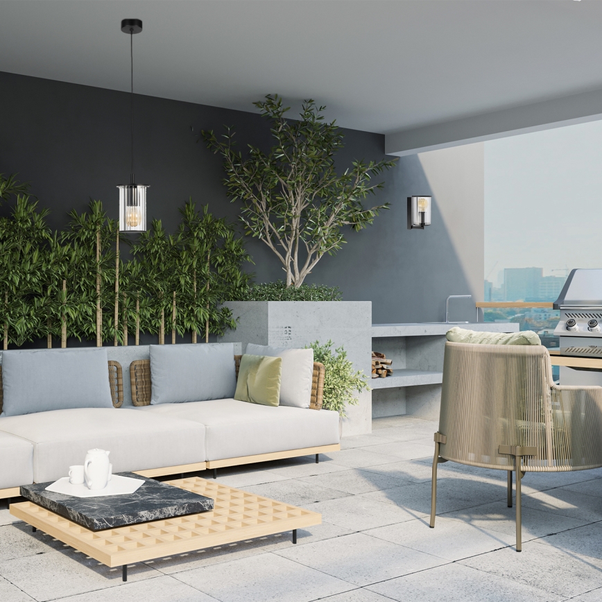 Argon 8748 - Екстериорен аплик NORFOLK 1xE27/15W/230V IP44 черен